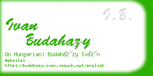 ivan budahazy business card